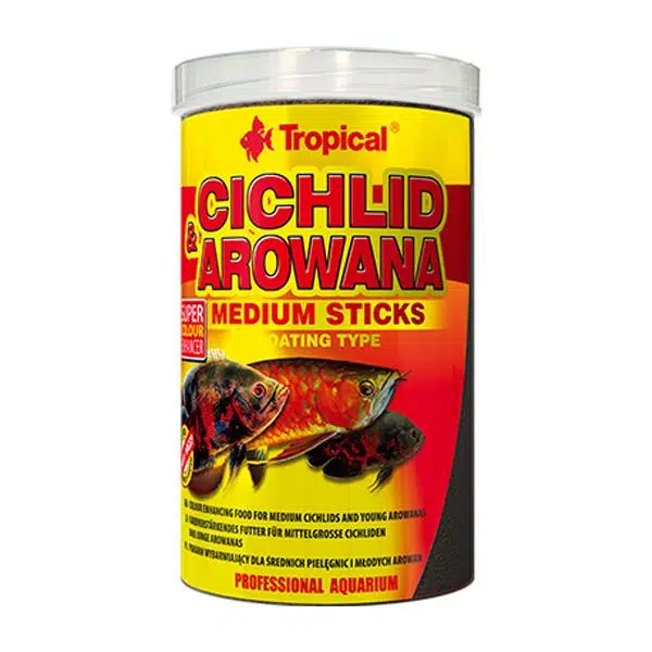 Tropical Cichlid&Arowana Medium Sticks Çiklit ve Arowana Çubuk Yemi 360Gr