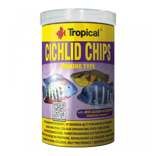 Tropical Cichlid Chips Çiklit Renk Artırıcı Balık Yemi 130 Gr