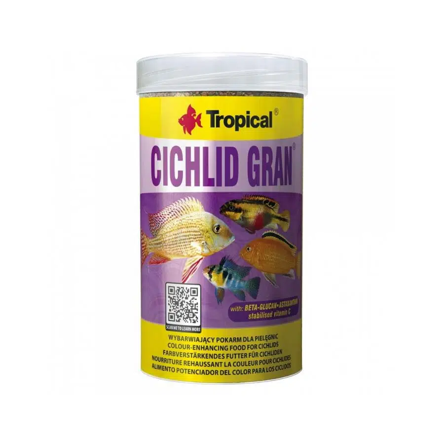 Tropical Cichlid Gran Granül Çiklit Balığı Yemi 55 Gr