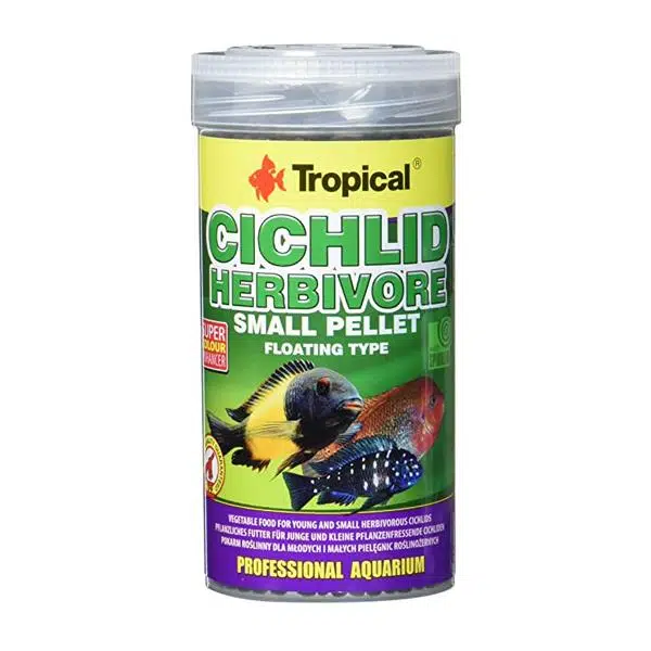 Tropical Cichlid Herbivore Small Pellet Çikilet Balık Yemi 90 Gr