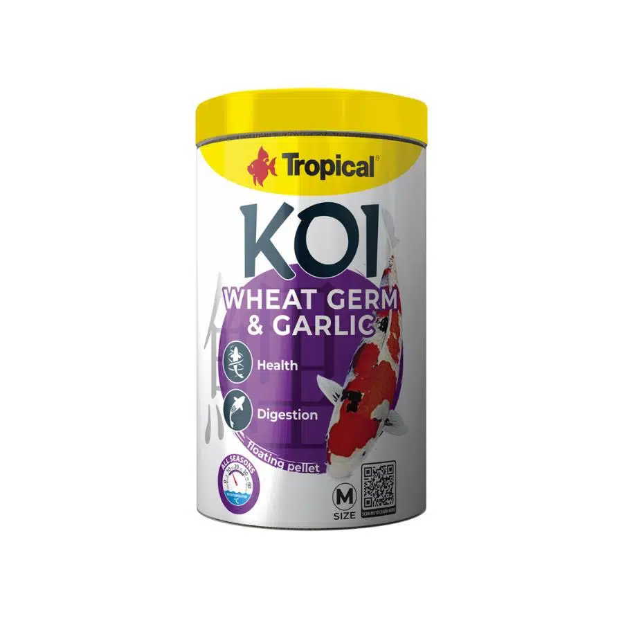 Tropical Koi Wheat Germ&Garlic Pellet Size M Koi Balığı Yemi 320 Gr