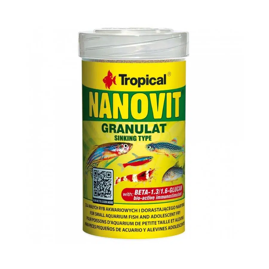 Tropical Nanovit Granulat Granül Balık Yemi 70 Gr