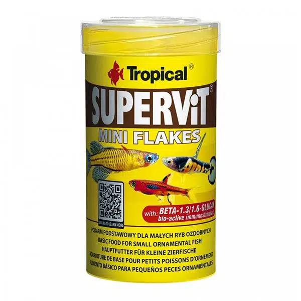 Tropical SuperVit Mini Flakes Granül Balık Yemi 44 Gr