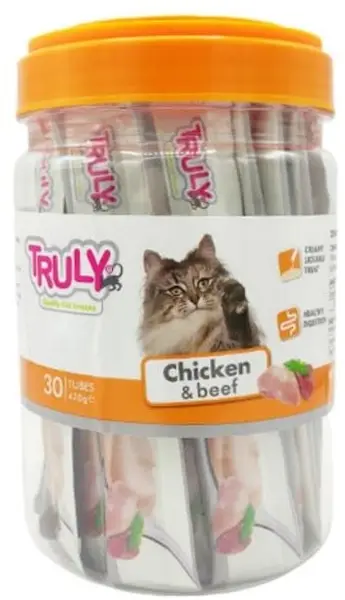 Truly Biftekli ve Tavuklu Yetişkin Kedi Ödül Maması 30 X 14 gr