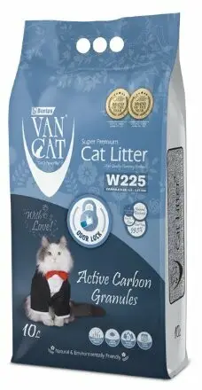 Van Cat Aktif Karbonlu İnce Taneli Topaklanan Bentonit Kedi Kumu 10 Lt X 2 Adet