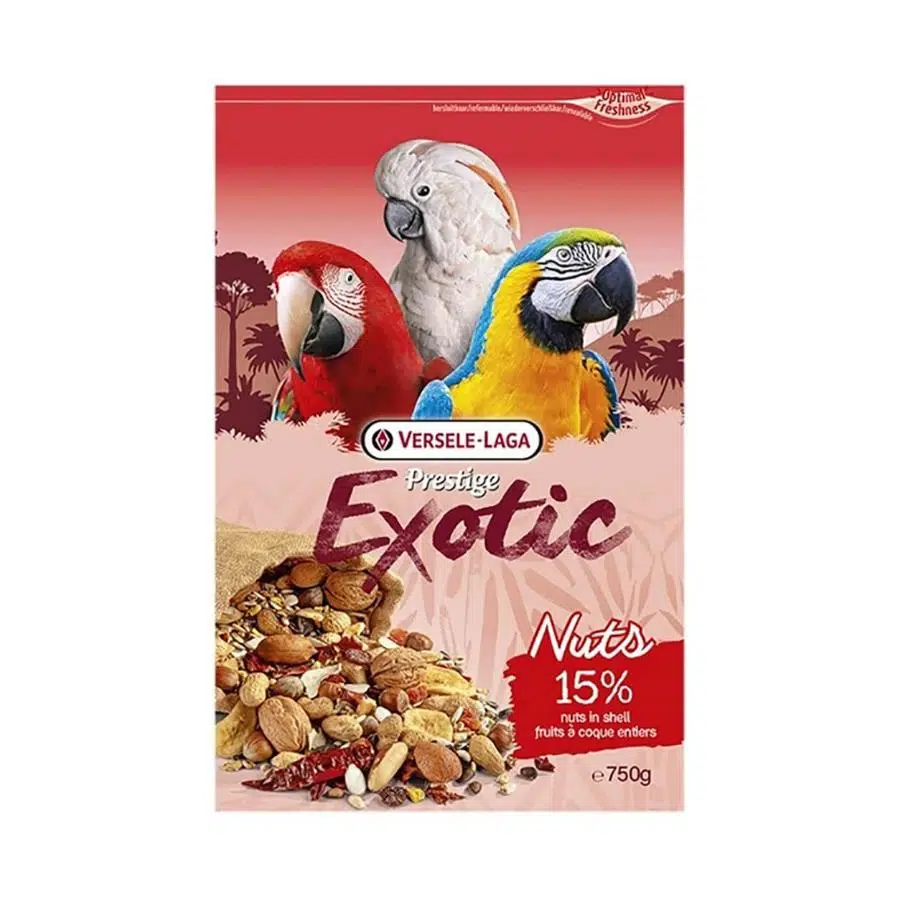 Versele Laga Prestıge Exotıc Nuts Papağan ve Paraket Kuruyemiş Karışımı 750 Gr