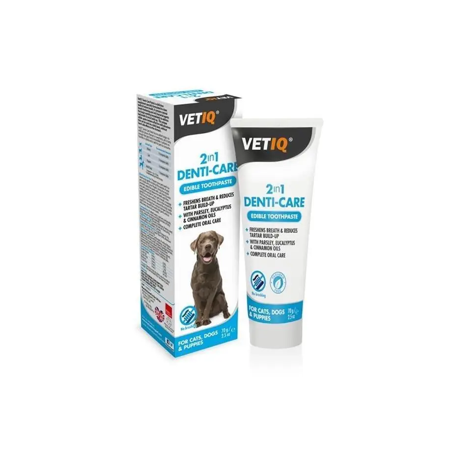 Vet IQ 2 in1 Denti-Care Köpek İçin Yenilebilir Diş Bakımı Macunu 70 gr