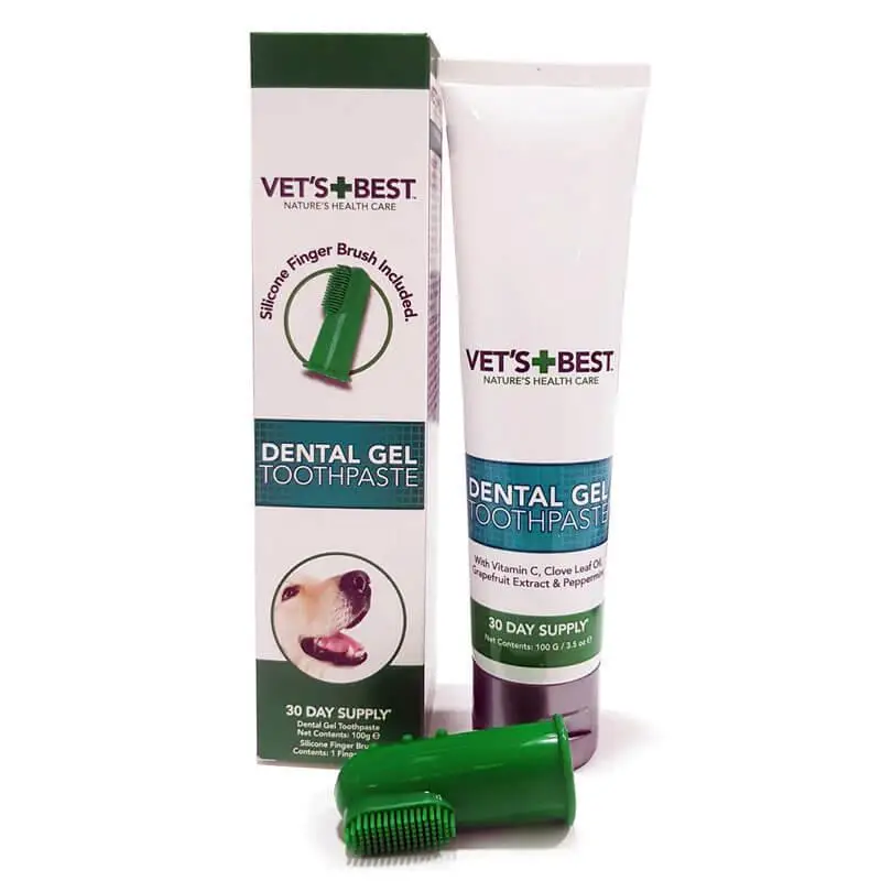Vet's Best Aloe Vera ve Nane Özlü Köpek Diş Macunu 100 gr + Silikon Parmak Diş Fırçası Hediye