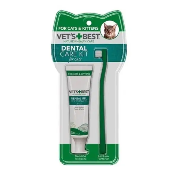 Vet's Best Kediler İçin Ağız ve Diş Bakım Seti 16,5 cm 45 gr