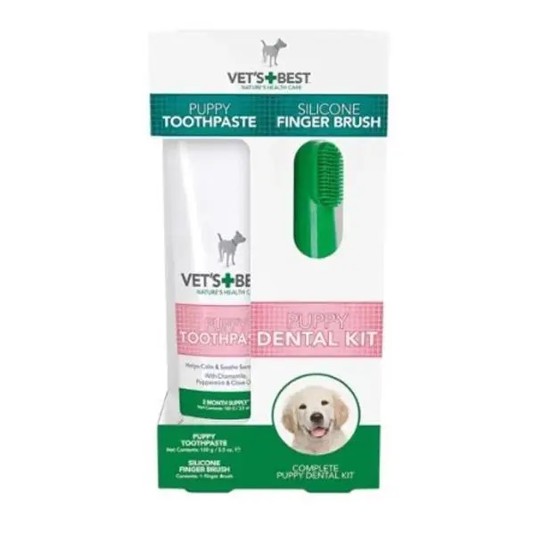 Vet's Best Yavru Köpekler İçin Ağız ve Diş Bakım Seti 5,5 cm 100 gr