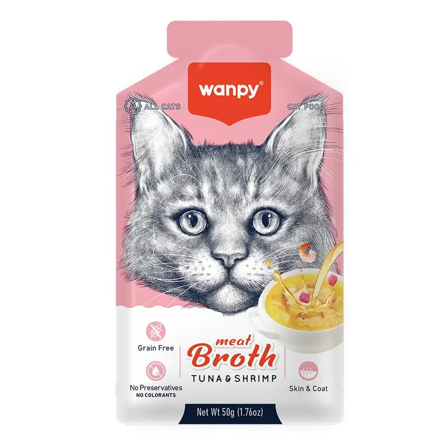 Wanpy Karides Ton Balıklı Kedi Çorbası 50 gr (6 AL 5 ÖDE)