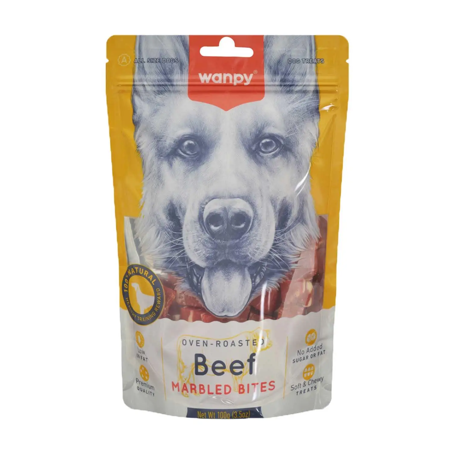 Wanpy Marbled Köpek Ödülü Et Parçaları 100 gr