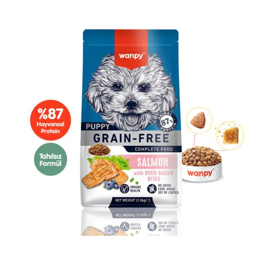 Wanpy Tahılsız Somonlu Yavru Köpek Maması 1,5 Kg