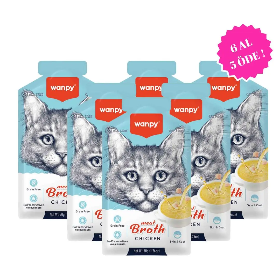 Wanpy Tavuk Etli Kedi Çorbası 50 gr 6 Al 5 Öde