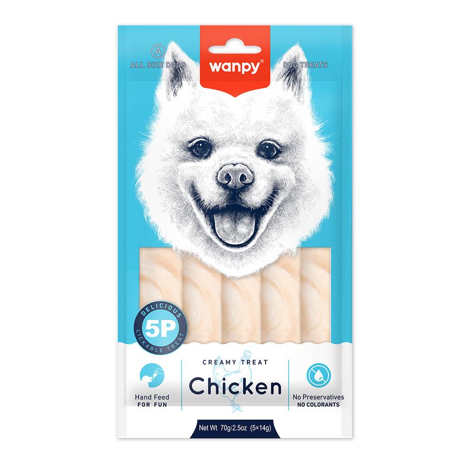 Wanpy Tavuklu Krema Köpek Ödülü 5 X 14 gr