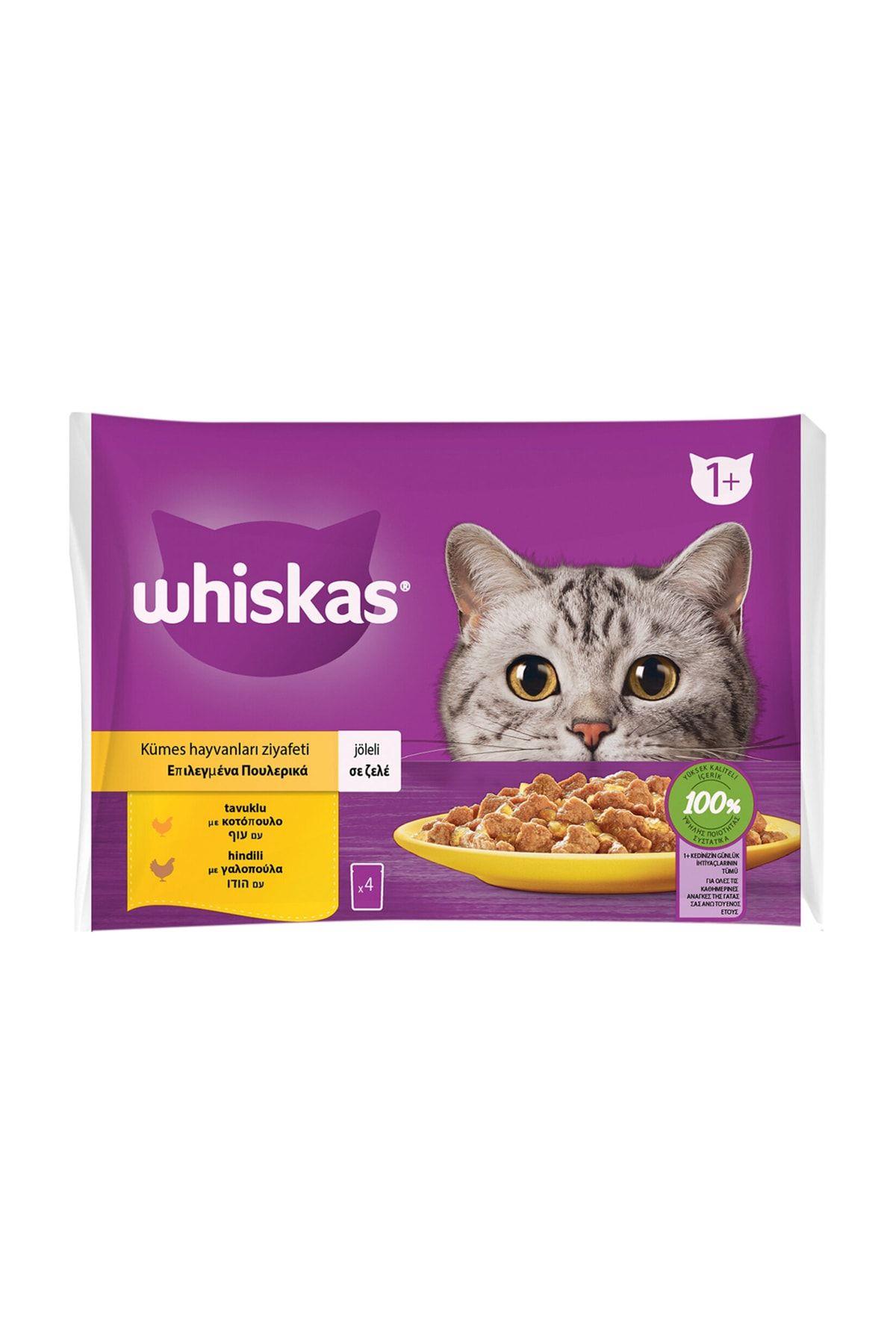 Whiskas Kümes Hayvanlı Yetişkin Kedi Konservesi 4 X 85 gr