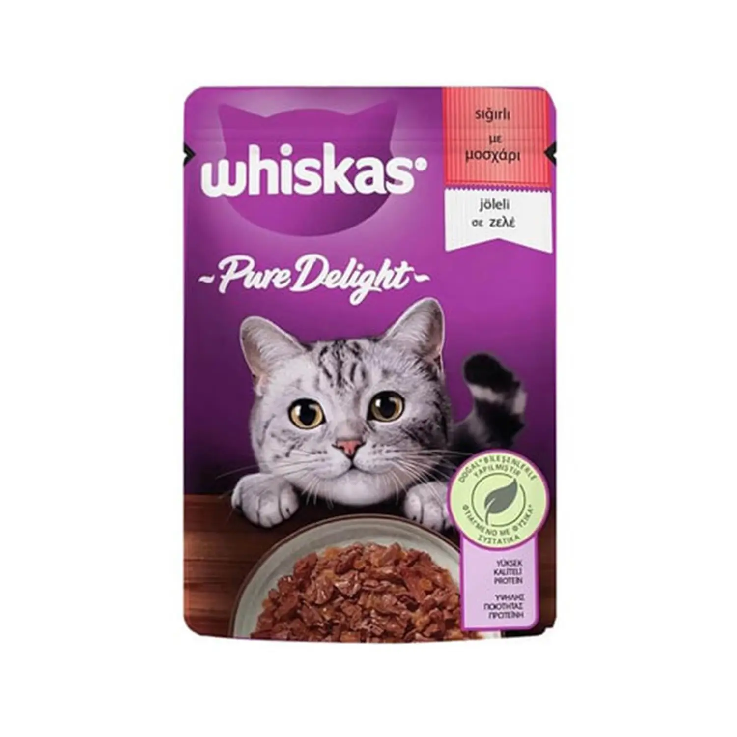 Whiskas Pure Delight Pouch Güveç Sığır Etli Kedi Konservesi 85 gr
